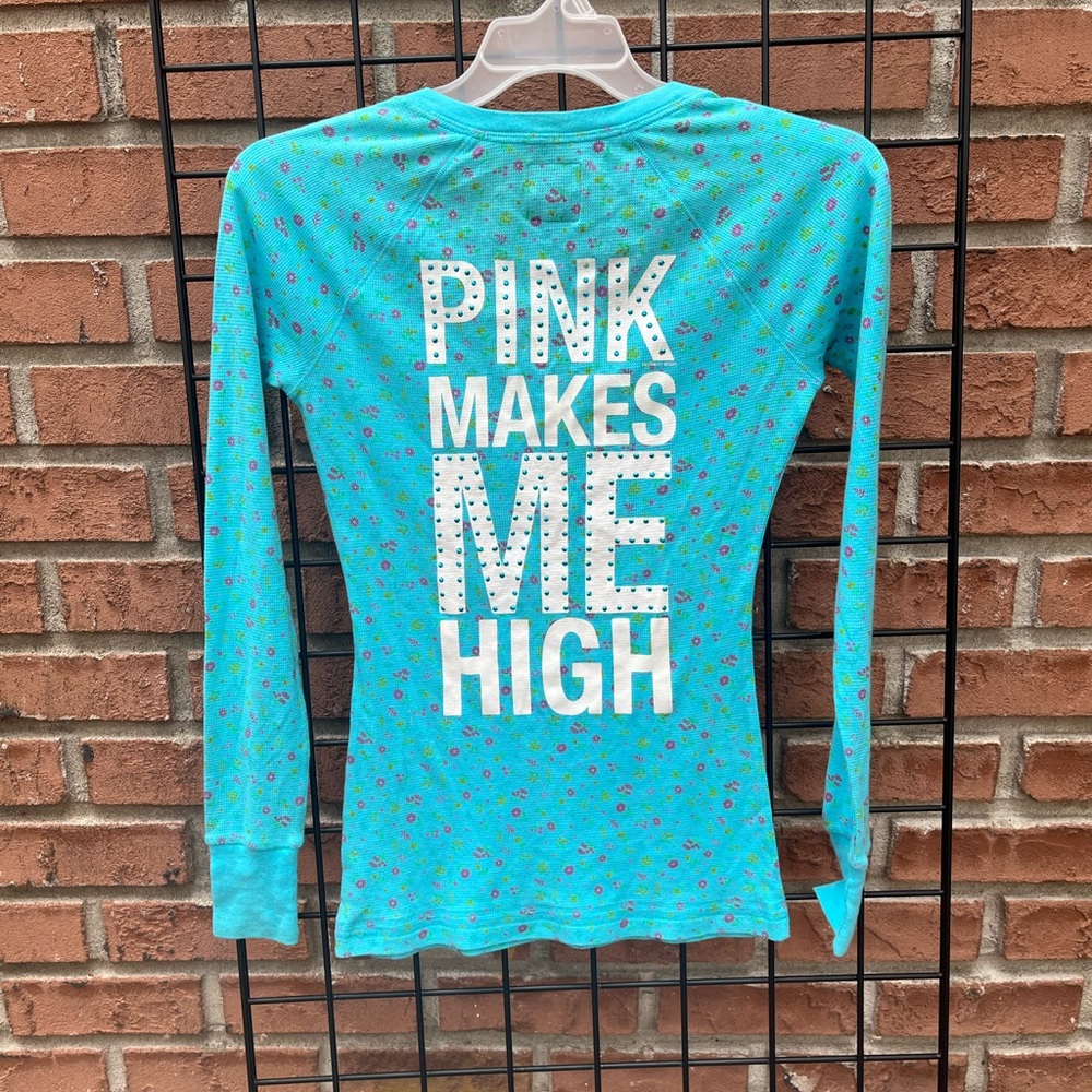 Victoria’s Secret Pink Long-sleeve Shirt Size S - Picture 2 of 2